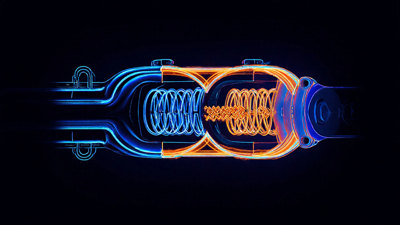 Technical diagram showing exhaust pulse waves merging correctly versus clashing incorrectly in a V-twin engine.