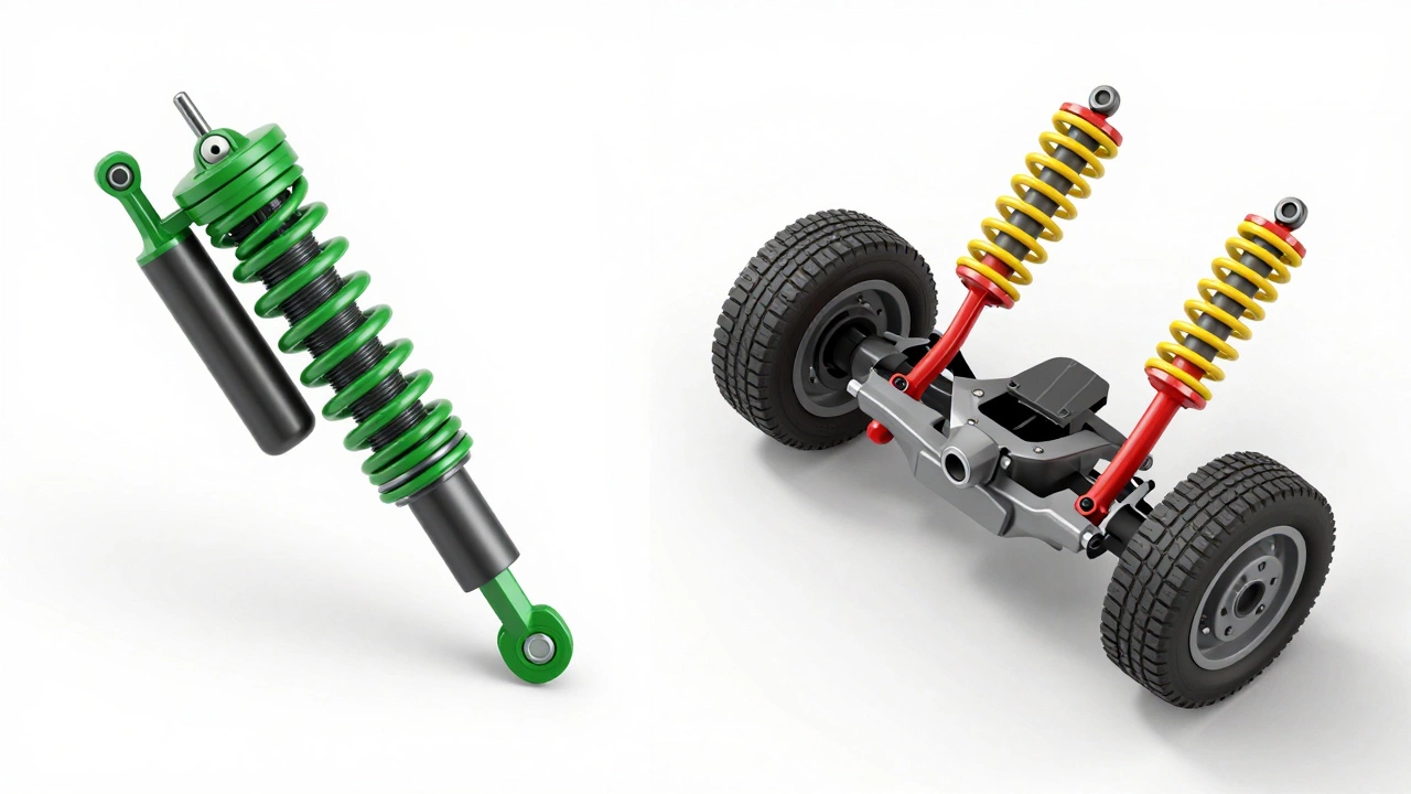 Comparison of healthy vs worn suspension components