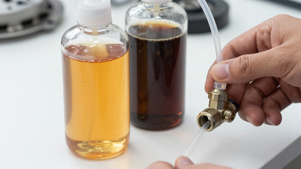 Bleeding clutch hydraulic system removing air bubbles from fluid